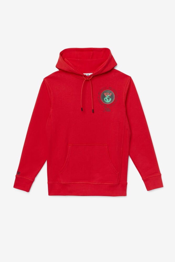 Fila Hoodie Mens Red Hunt - Ireland 34721-LBQC